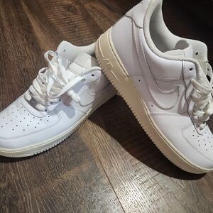 Men's White and Cream Athletic Sneakers